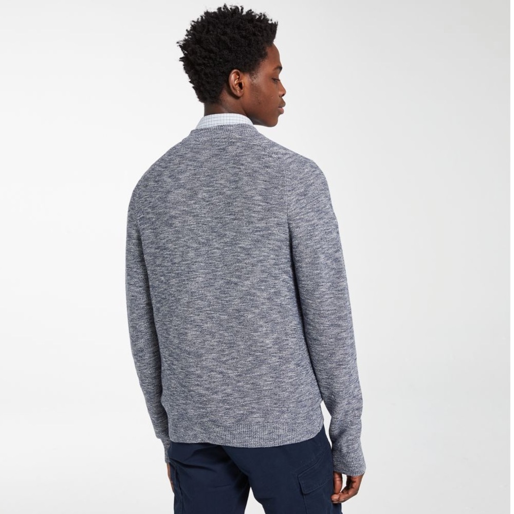 NEW TIMBERLAND MEN'S SLUB FULL-ZIP SWEATER - Picture 2 of 6